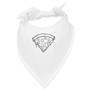Pizza Fast Food Pizzeria - Bandana - Weiß - Vorne