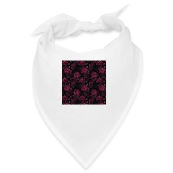 Rosen Nahtloses Muster Schöne Elegante Ästhetik - Bandana - Weiß - Vorne