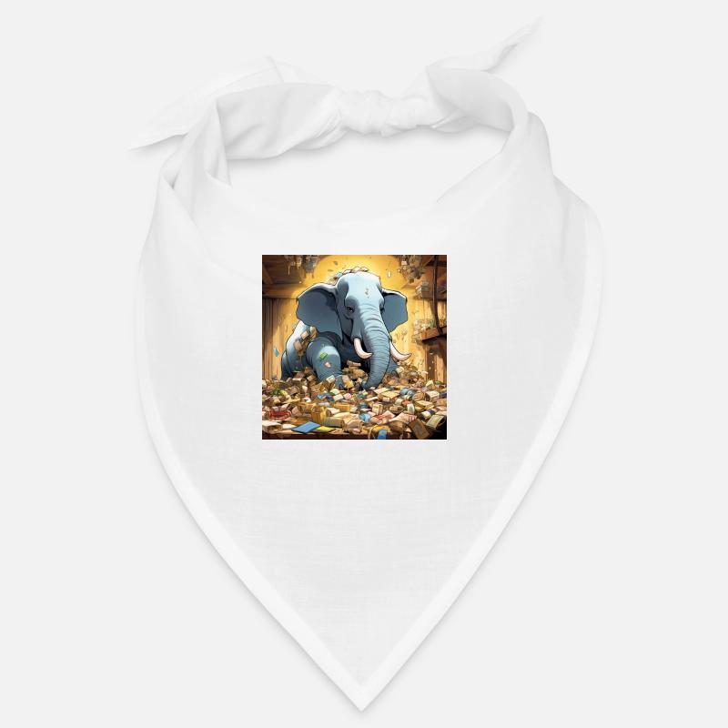 Comic style Elephant Bandana