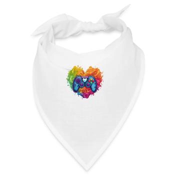 LGBTQIA+ Gaming Love - Bandana - Weiß - Vorne