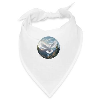 Weiße Taube - Bandana - Weiß - Vorne