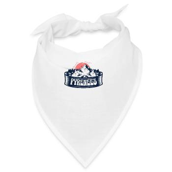 Pyrenäen Roter Sonnenuntergang - Bandana - Weiß - Vorne