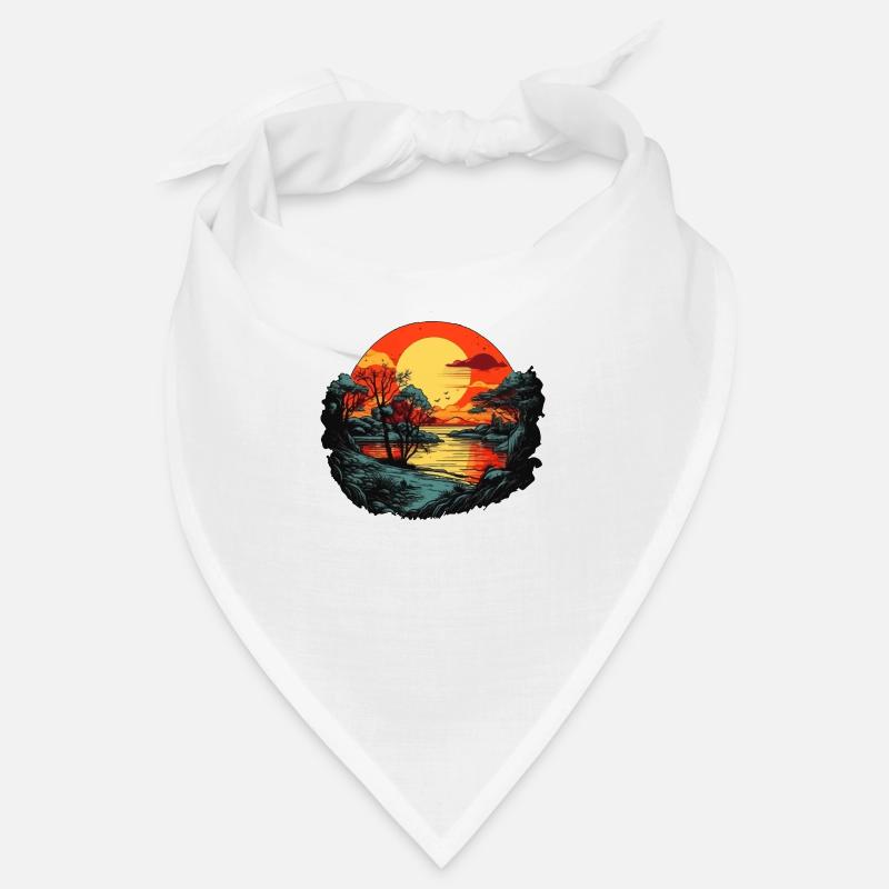 Coucher de soleil sur le lac n°2 Bandana