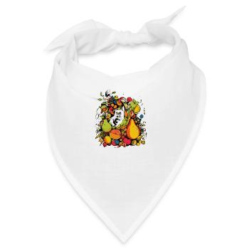 Joey in Früchten - Bandana - Weiß - Vorne