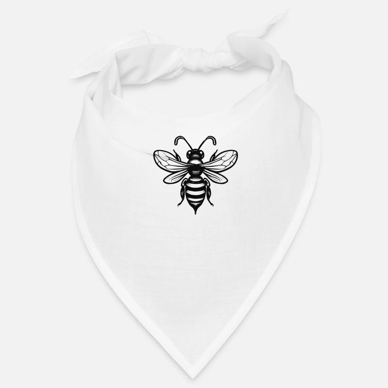 Bee black whitetattoo Bandana