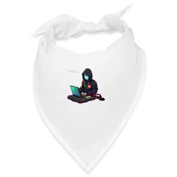 Konzentrierter Coder - Bandana - Weiß - Vorne
