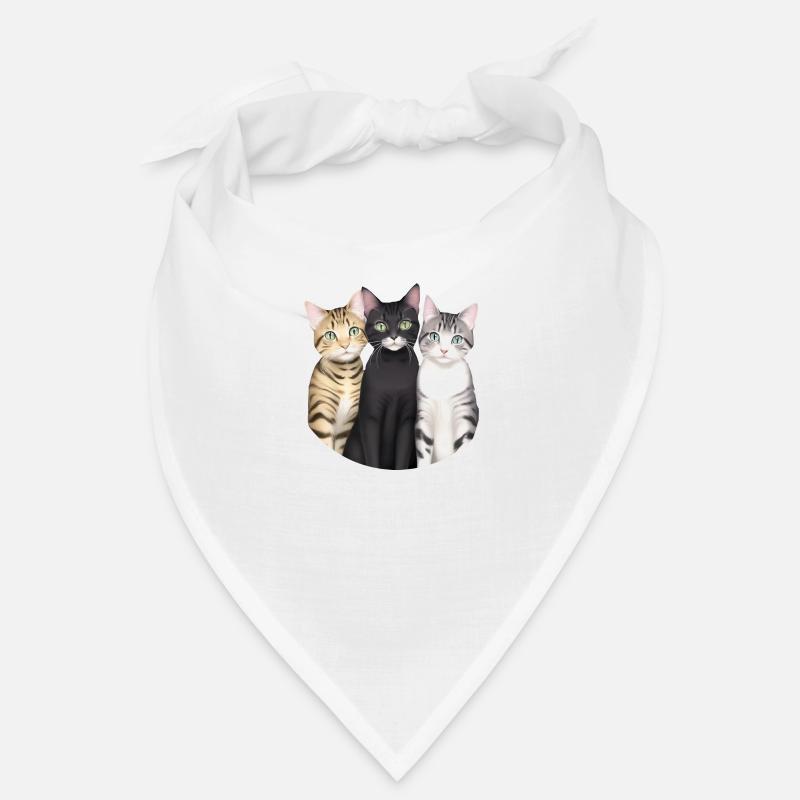 3 cute cats Bandana
