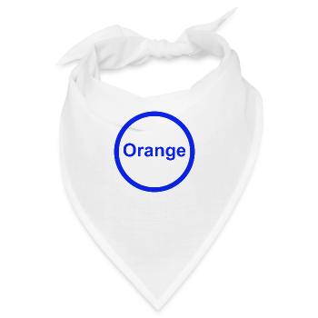 Orange - Bandana - Weiß - Vorne