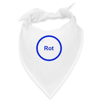 Rot - Bandana - Weiß - Vorne