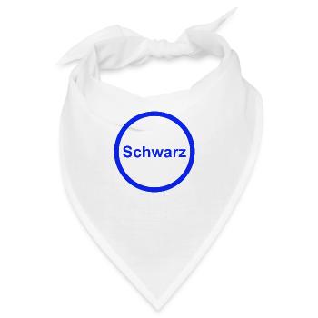 Schwarz - Bandana - Weiß - Vorne