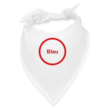 Blau - Bandana - Weiß - Vorne