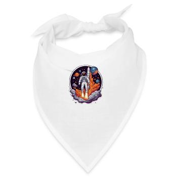 Raketenstart Universum - Bandana - Weiß - Vorne