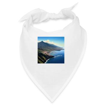 Tropischer Inselvulkan - Bandana - Weiß - Vorne