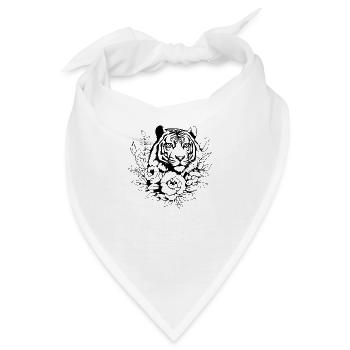 Tiger Raubkatze - Bandana - Weiß - Vorne