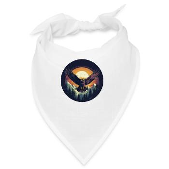 Naturwunder - Adler in den Lüften - Bandana - Weiß - Vorne