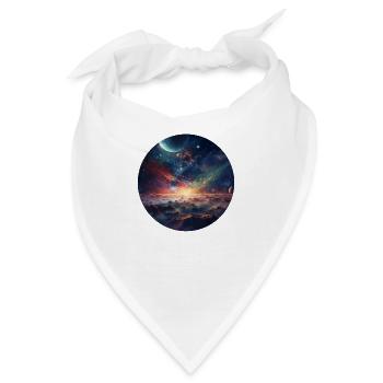 Galaxiezauber - Unendliche Ferne - Bandana - Weiß - Vorne
