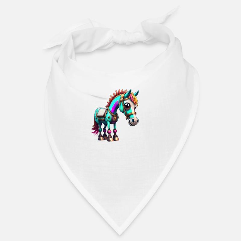 Robot Cheval - Bandana - blanc