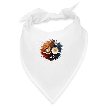Kaffeezeit - Design für jeden Kaffeegenuss - Bandana - Weiß - Vorne