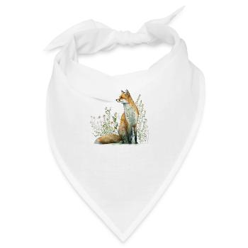 Fuchs in der Wiese - Bandana - Weiß - Vorne
