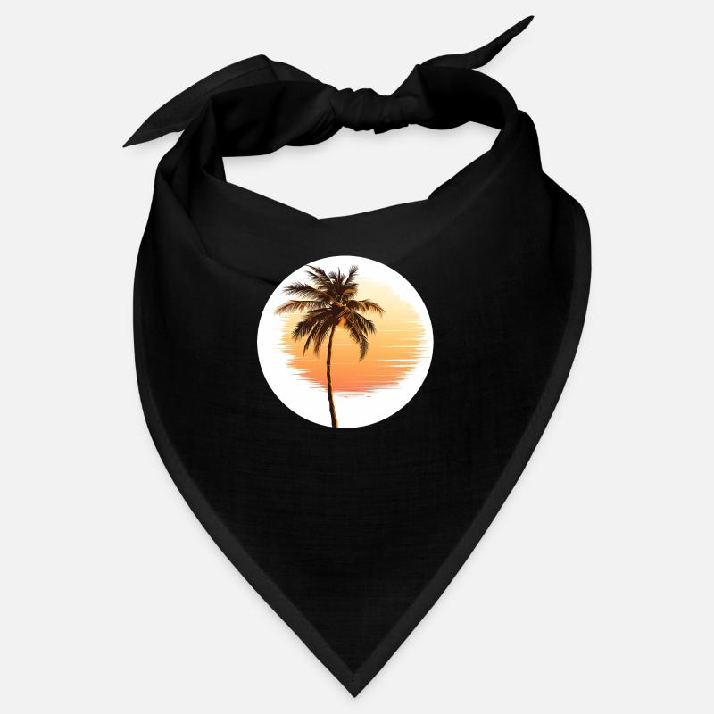 Palmier tropical avec coucher de soleil d’été Bandana