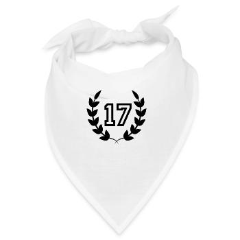 Geschenkidee zum 17. Geburtstag 17 Jahre - Bandana - Weiß - Vorne