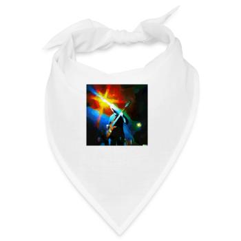 Gitarrist im Konzert - Bandana - Weiß - Vorne