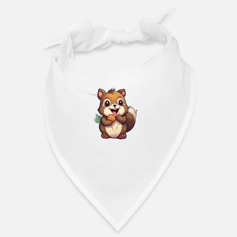 Süßes Eichhörnchen mit Nuss Bandana