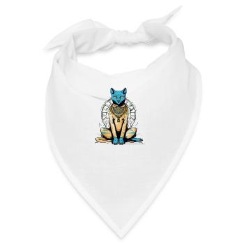 Der ägyptische Katzengott Nr. 1 - Bandana - Weiß - Vorne