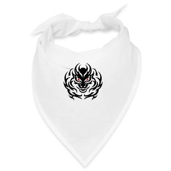 Drachenkopf - Bandana - Weiß - Vorne