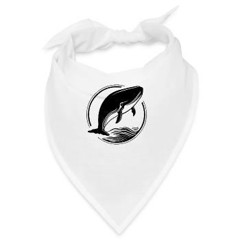 Wal Meer Fische - Bandana - Weiß - Vorne