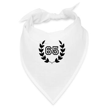 Geschenkidee zum 65. Geburtstag 65 Jahre - Bandana - Weiß - Vorne