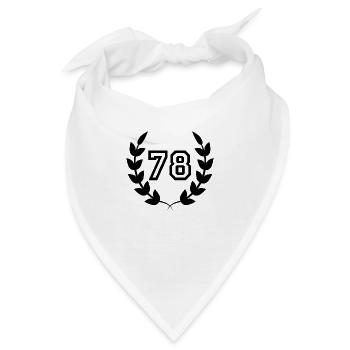 78. Geburtstags-Geschenkidee 78 Jahre - Bandana - Weiß - Vorne