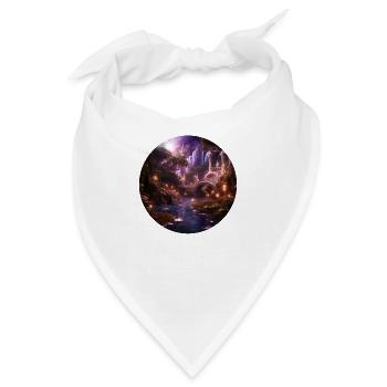 Magische Sternen-Oase - Bandana - Weiß - Vorne