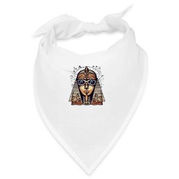 Jafi die Sphinx mit Brille - Bandana - Weiß - Vorne