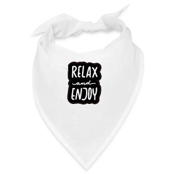 Relax and Enjoy - Bandana - Weiß - Vorne