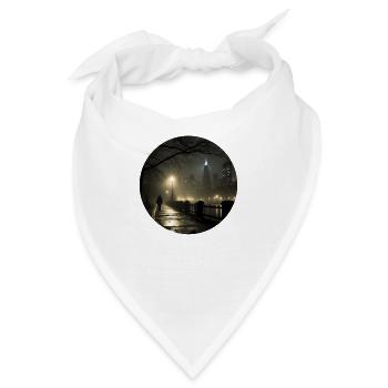 Melancholie der Stadt: Poetischer Blick - Bandana - Weiß - Vorne