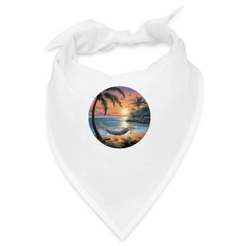 Flucht zur Küstenstille: Meeresblick im Sommer - Bandana - Weiß - Vorne