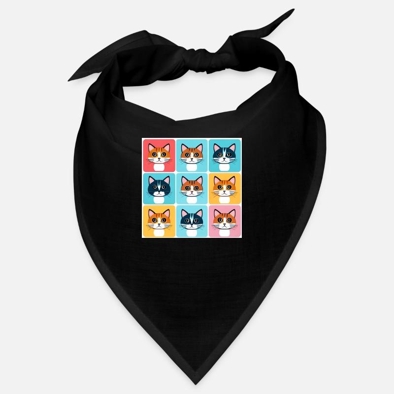 Motif de couleur de chat mignon Bandana