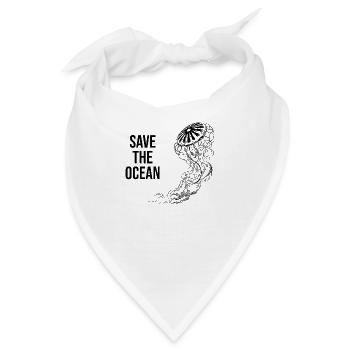 Save the Ocean - Bandana - Weiß - Vorne