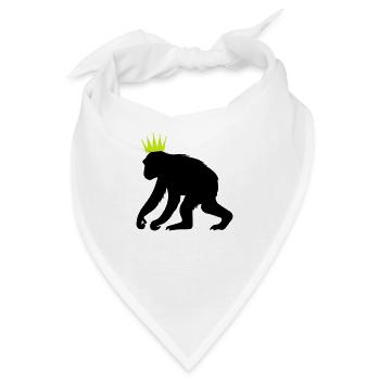 Affenkönig - Bandana - Weiß - Vorne