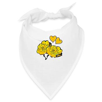 roses - Bandana - Weiß - Vorne