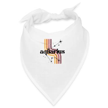 Wassermann Retro-Horoskop - Bandana - Weiß - Vorne