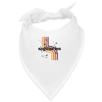 Schütze-Retro-Horoskop - Bandana - Weiß - Vorne