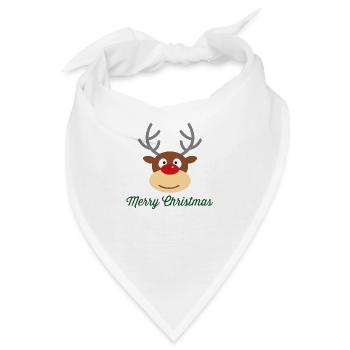 Merry Christmas - Bandana - Weiß - Vorne