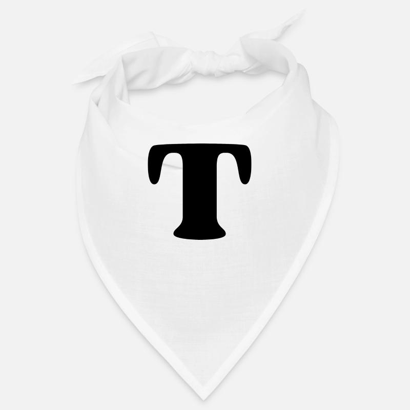 lettre t - Bandana - blanc