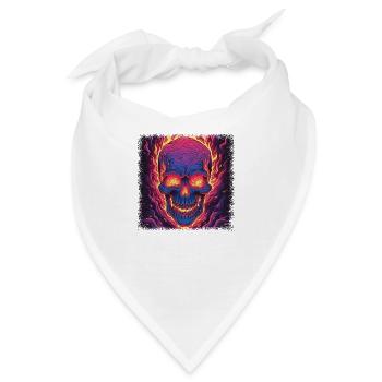 skull cage balloons birthday present idea anatomy - Bandana - Weiß - Vorne