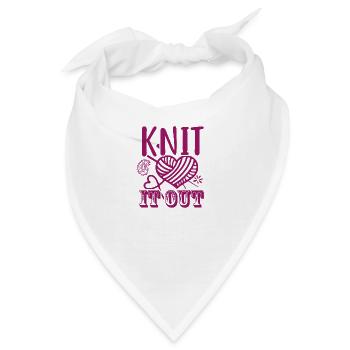 Knit it out, Stricken Häkeln Handarbeit Hobby Fun - Bandana - Weiß - Vorne