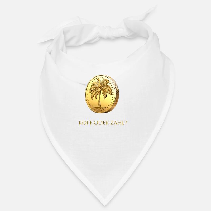 Goldener Münzwurf „Kopf oder Zahl?“ deutsch Bandana