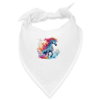 im bunten Galopp - Bandana - Weiß - Vorne