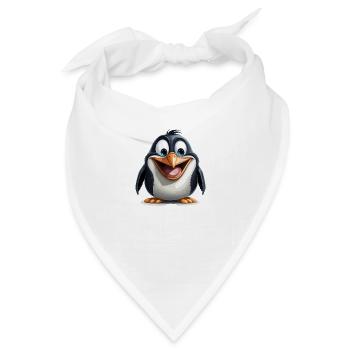 der Cartoon-Pinguin - Bandana - Weiß - Vorne